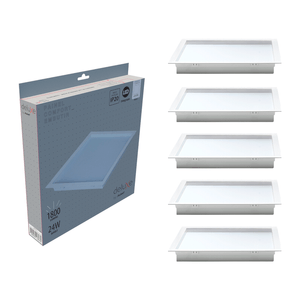 Kit 05 Painéis Avant Comfort Recuado Quadrado 24w 6500k