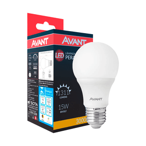 Lâmpada Led Avant Pera 15w Luz Amarela 3000k Bivolt