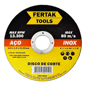 Disco De Corte Fertak Inox 115 X 1,2 X 22,23 Mm