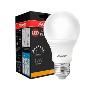 Lâmpada De Led Avant Pêra E27 12w Bivolt 3000k Luz Amarela
