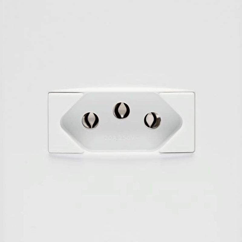 Kit 05 Tomadas Iriel Duale Up 20a 250v 2P+T Branco 852021