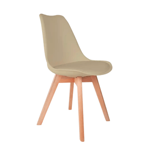 Cadeira Saarinen Tiffany Polipropileno Nude Wood