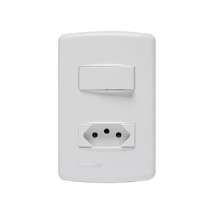 Interruptor Iriel Duale Up Simples + 1 Tomada 20a