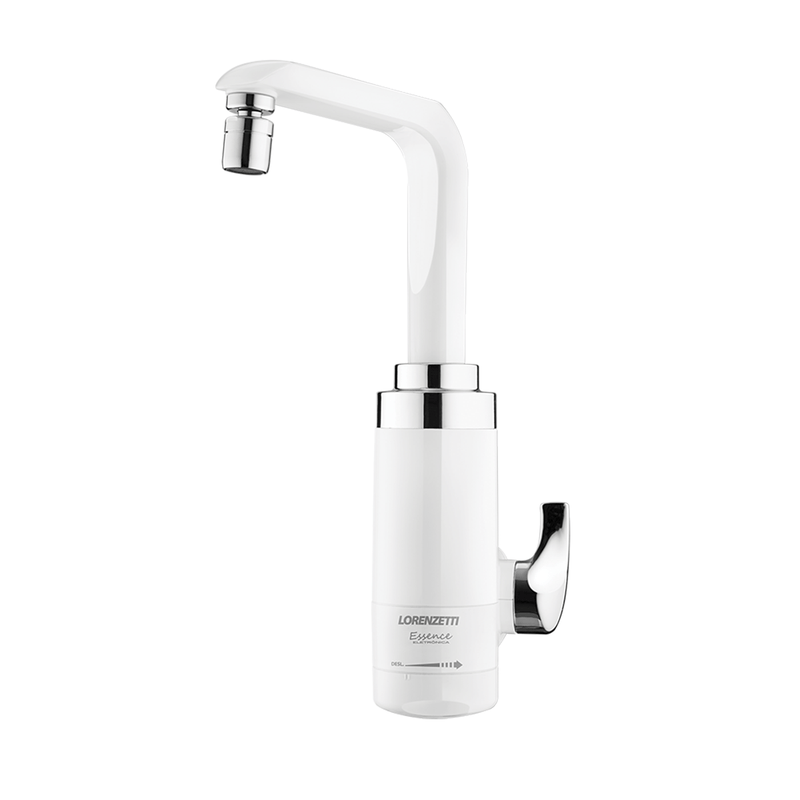 Torneira Elétrica Lorenzetti Essence de Parede Branca/ Cromada