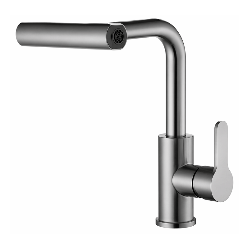 Torneira Monocomando De Mesa Vero 4 Jatos Inox Cinza